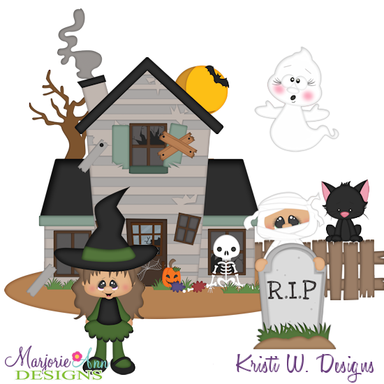 Spooky Friends SVG Cutting Files Includes Clipart - Click Image to Close